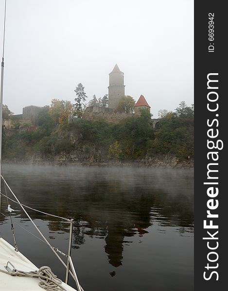 Castle ZvÃ­kov in the Orlik dam reservoir , the river Vltava, Central Bohemia, Czech Republic. Castle ZvÃ­kov in the Orlik dam reservoir , the river Vltava, Central Bohemia, Czech Republic