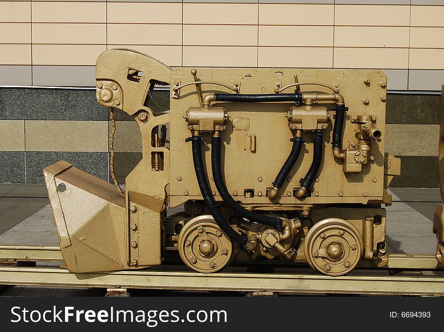 Truck of antique coal mine.