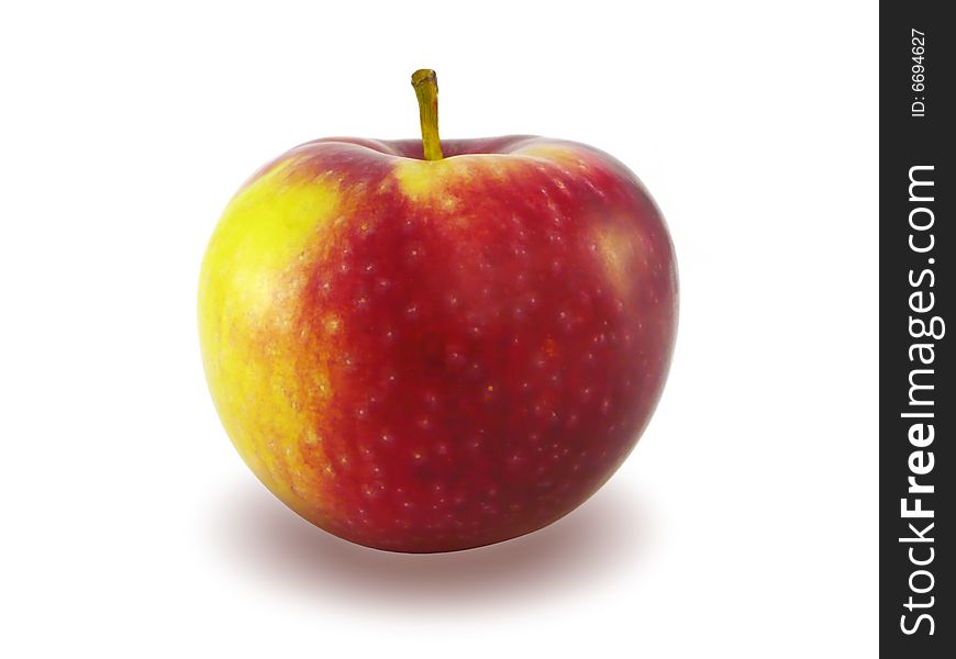 Red fresh ripe apple isolated