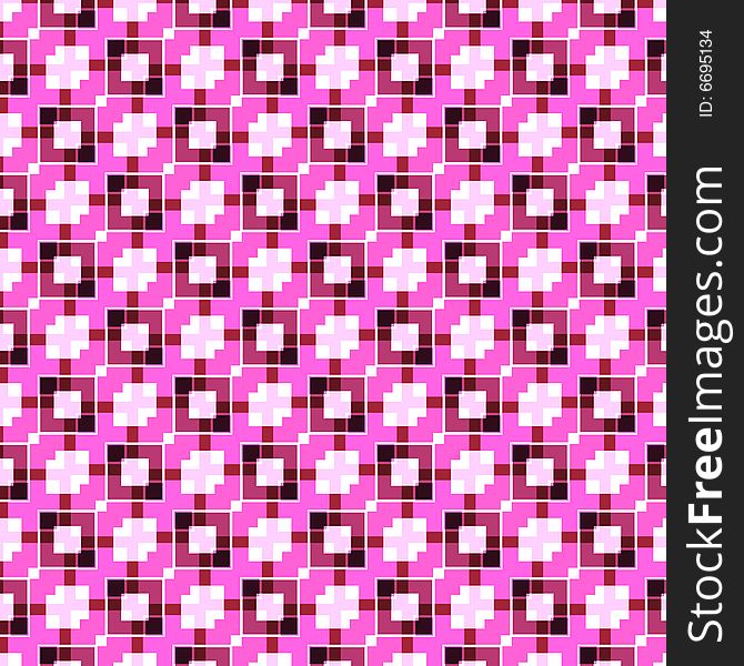 Abstract pattern with pink and red squares. Abstract pattern with pink and red squares