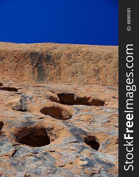 Hollows in Uluru Surface