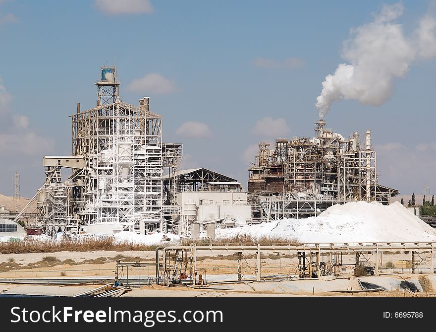 Part of a chemical factory. Dead sea region, Israel. Part of a chemical factory. Dead sea region, Israel