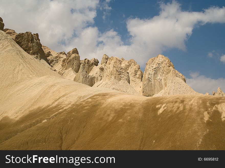 Desert landscape in the dead sea region