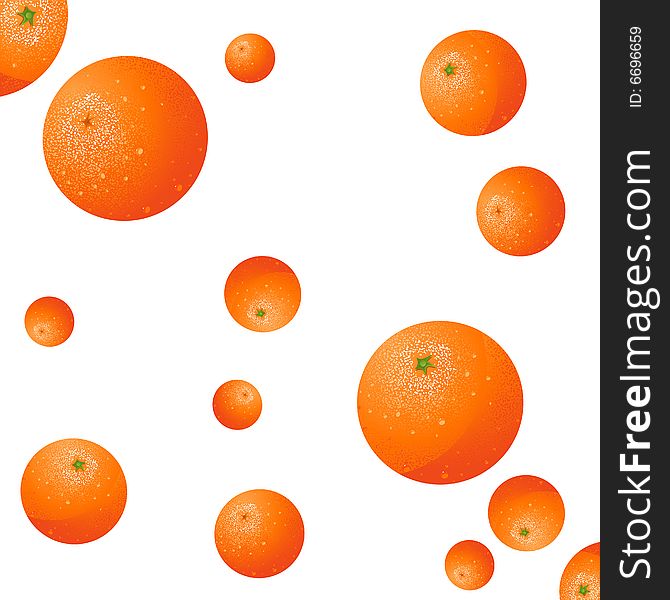 Design of  illustrated orange with funny background