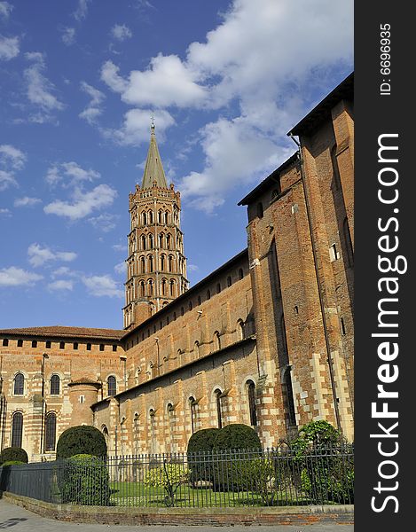 Saint Sernin church in the city of Toulouse, south of France