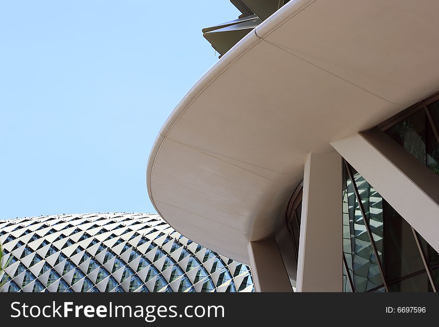 Esplanade Theatre By the Bay, Building detail, Singapore. Esplanade Theatre By the Bay, Building detail, Singapore