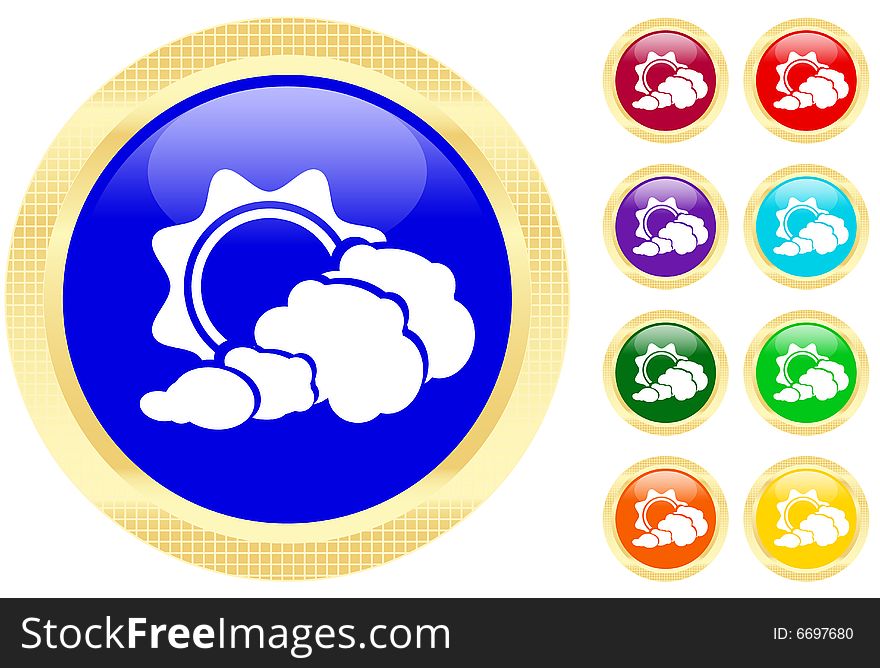 Sun And Cloud Icon