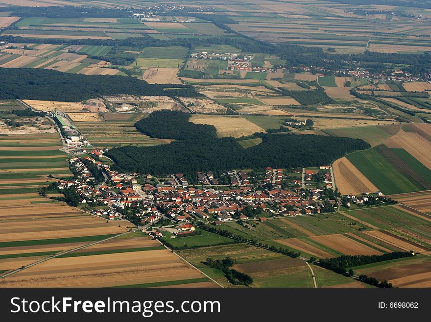 View from plane - a piece of land