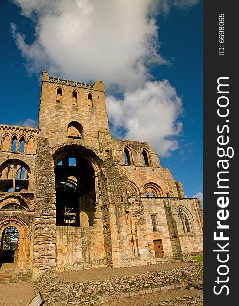 A view of jedburgh abbey in scotland. A view of jedburgh abbey in scotland