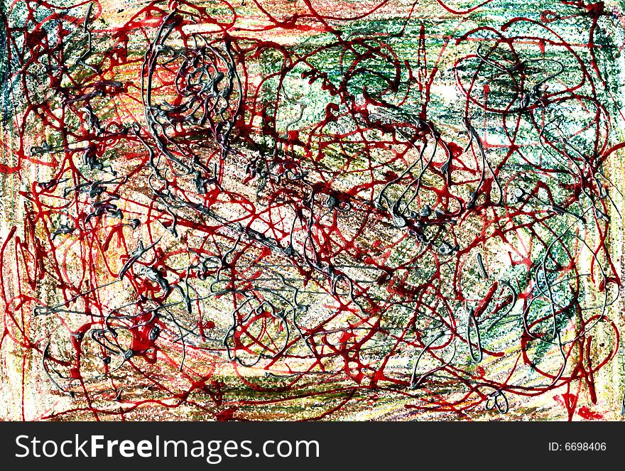 Abstract background with multi-coloured lines