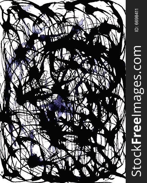 Abstract background with black strokes