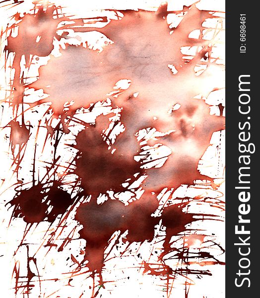 Abstract background with brown stains and strokes