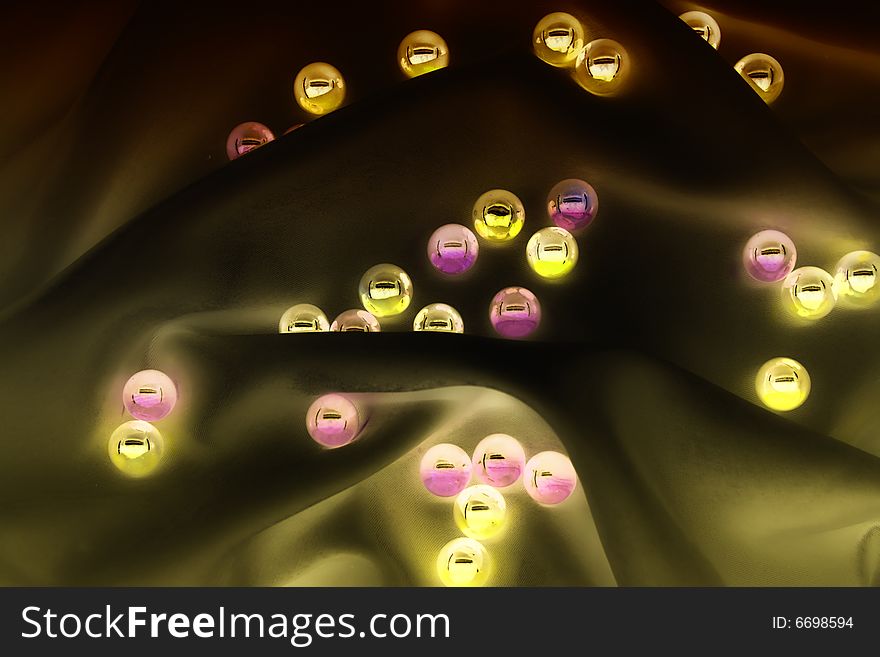 Abstract background with multi-coloured balls