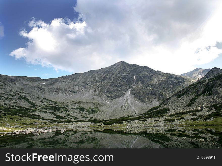 Beautiful landscape from Rila mountains from Bulgaria