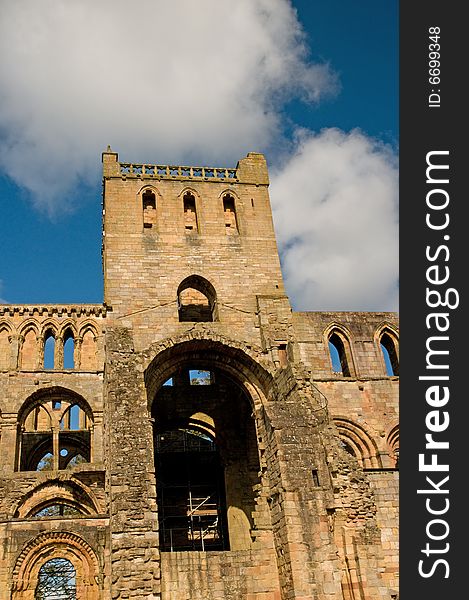 A view of jedburgh abbey in scotland. A view of jedburgh abbey in scotland