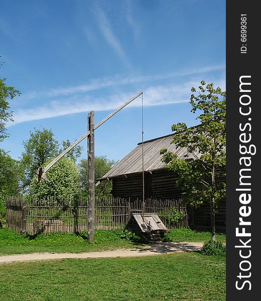 Old well in country near Novgorod Russia. Old well in country near Novgorod Russia