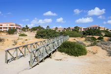 Wooden Walkway On Sandy Beach In Spain Royalty Free Stock Images Wooden Walkway On Sandy Beach In Spain Royalty Free Stock Images
