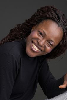 Smiling Black Girl Stock Photo