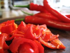 Chopped Red Chillies Royalty Free Stock Photo Chopped Red Chillies Royalty Free Stock Photo