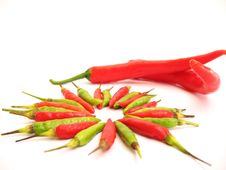 Big And Small Chillies Royalty Free Stock Image Big And Small Chillies Royalty Free Stock Image