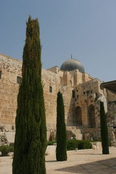 El Aqsa Mosque,Ophel Archaelogical Park Royalty Free Stock Photo