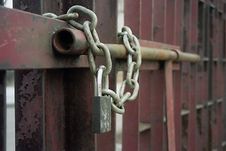 Padlocked Gate Royalty Free Stock Photography Padlocked Gate Royalty Free Stock Photography