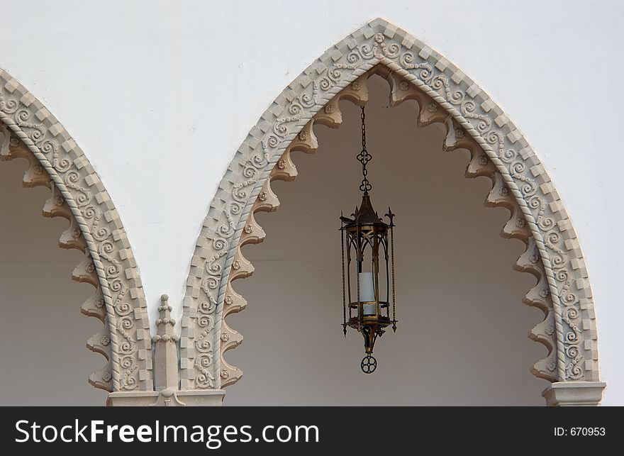 Church arches and light