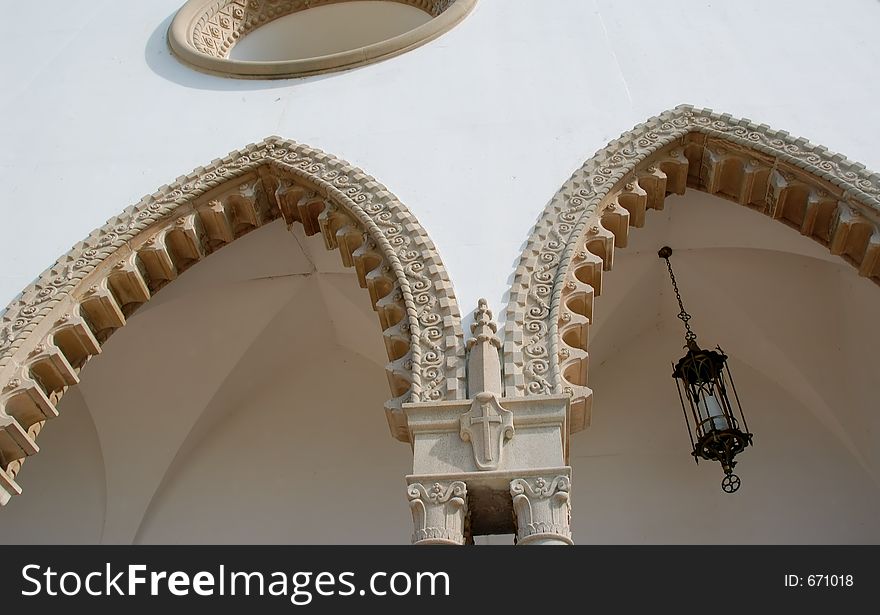 Church arches and light