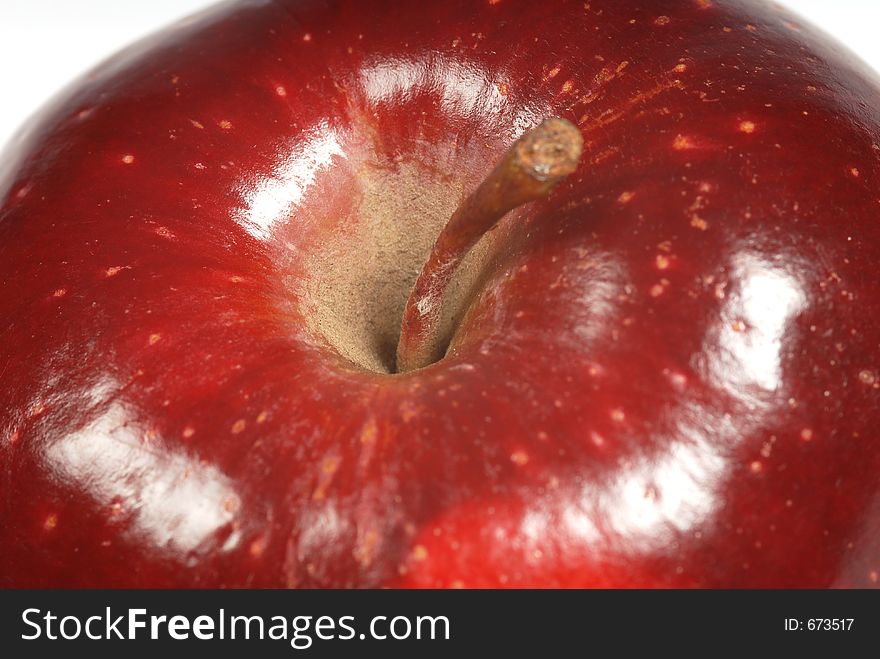 Closeup of an apple. Closeup of an apple