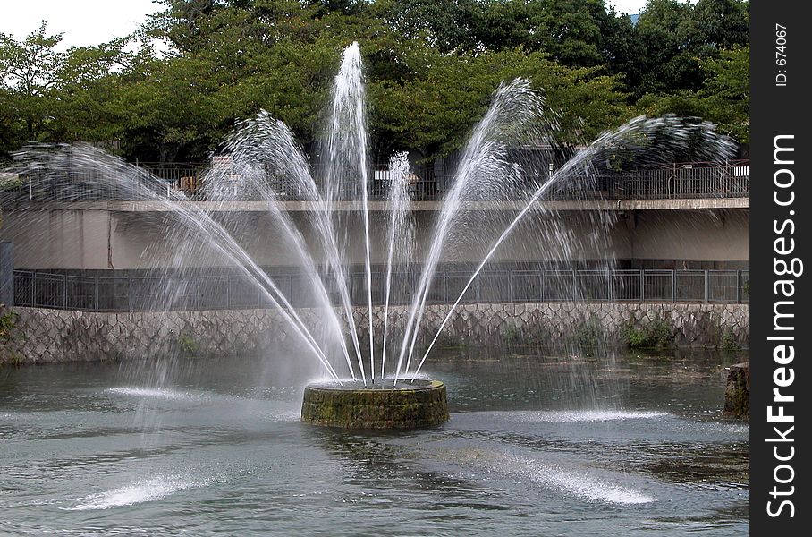 An artesian well in Kyoto city,Japan.