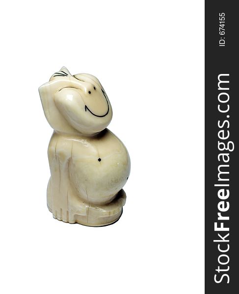 Peliken. Character of Chukchi national folklore. Made from tusk of walrus. Handmade. Peliken. Character of Chukchi national folklore. Made from tusk of walrus. Handmade