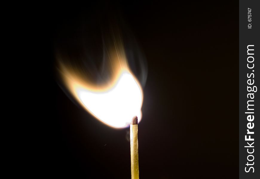 Flaming matchstick. Flaming matchstick