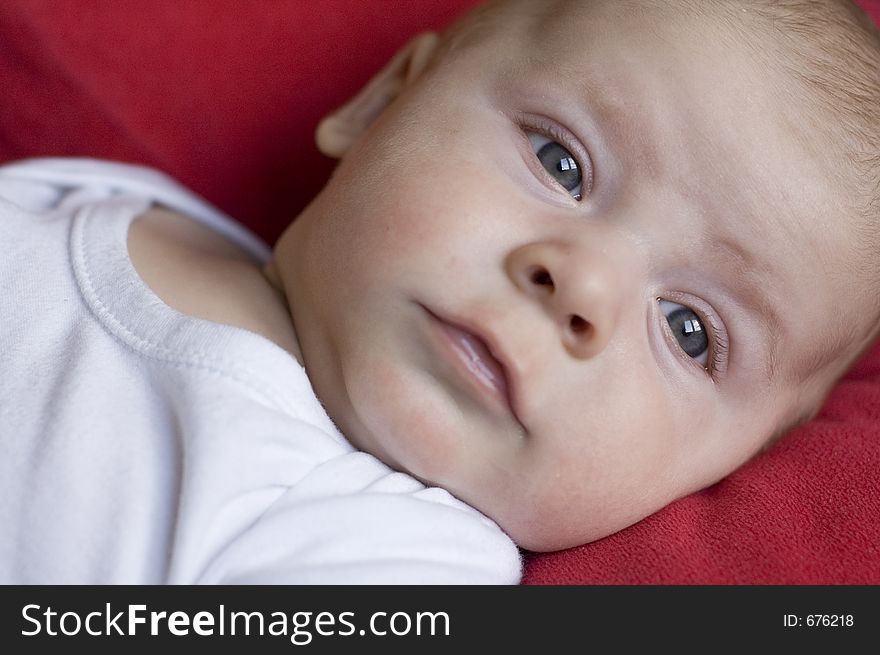 thoughtful baby portrait