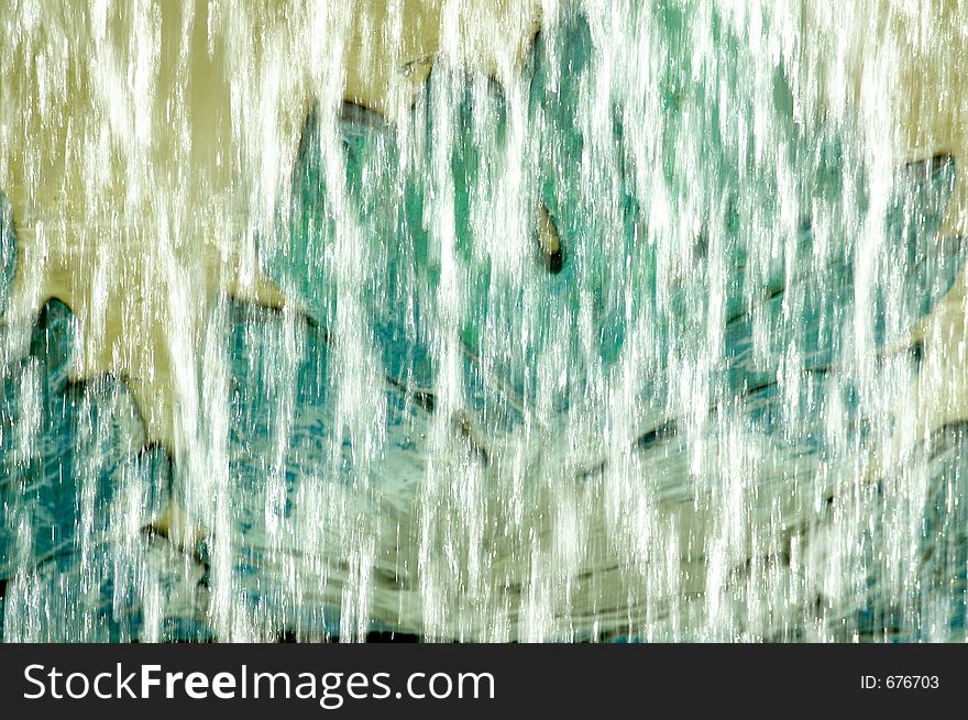 Water flowing from a fountain, fast shutter speed. Water flowing from a fountain, fast shutter speed