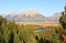 The Snake River Overlook In The Grand Teton Royalty Free Stock Photography The Snake River Overlook In The Grand Teton Royalty Free Stock Photography