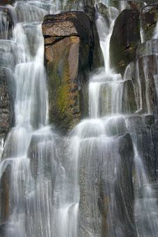 Close-up Of Waterfall On Bossed Stream Stock Images Close-up Of Waterfall On Bossed Stream Stock Images