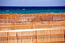 Wooden Fence On Deserted Beach Dunes Royalty Free Stock Photography Wooden Fence On Deserted Beach Dunes Royalty Free Stock Photography