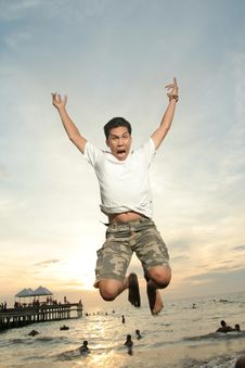 Free Exciting At Tropical Beach Stock Images - 6707084