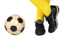 Player And Soccer Ball Royalty Free Stock Photography