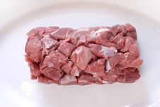 Chopped Meat On The Plate Stock Images