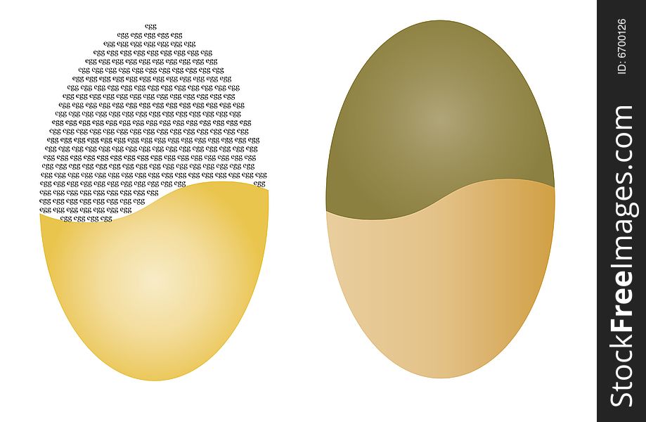 Egg Text - Vector