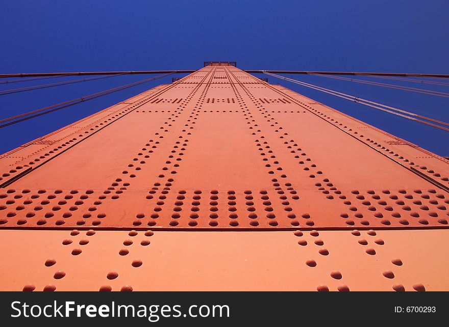 Golden Gate Bridge pylon,San Francisco,California, USA