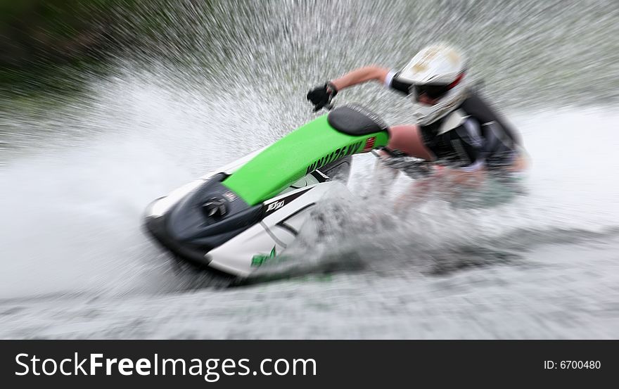 High performance personal watercraft professoinal rider. High performance personal watercraft professoinal rider.