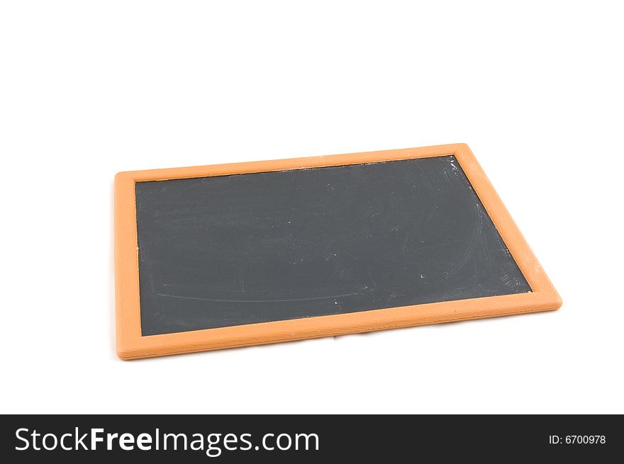 Empty chalkboard isolated on a white background