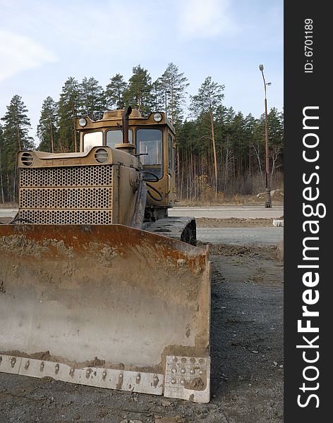 Catterpillar tractor, diesel, construction,  building