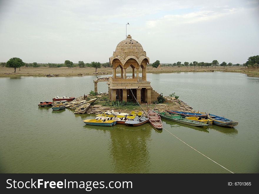 Lake in Jaisalmer, Rajasthan, India