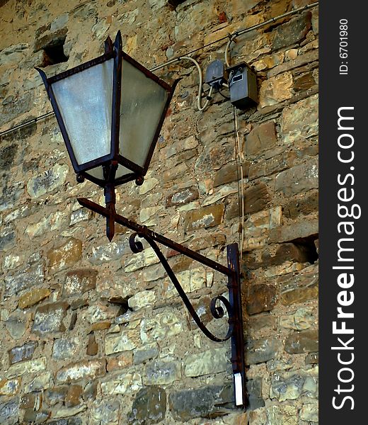 lamp on a wall