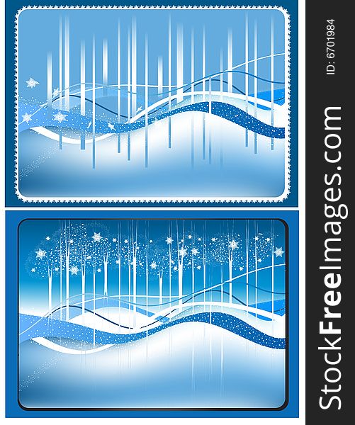 Snowflakes design in white and blue. Snowflakes design in white and blue
