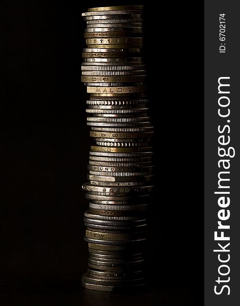 Loads of coins from around the world, isolated. Loads of coins from around the world, isolated.