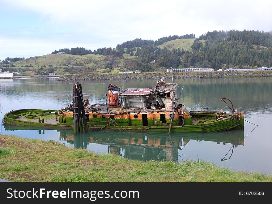 Old boat in the bay